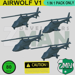 STL file Supercopter - Airwolf 🚁・3D printing model to download・Cults