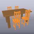 Comedor de madera escala 1-50 2.jpg Wooden dining room scale 1:50