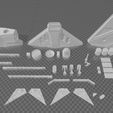 yt2300-parts.jpg Star Wars YT-2300 Custom starship 3d printer files 72 scale