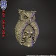 Skull_and_owl_vol1_Bas_relief_7.jpg Skull and owl v1 Bas relief for home decoration