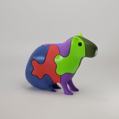 untitled2.jpg Файл STL Капибара пазл 3d / Capybara puzzle 3d・Шаблон для 3D-печати для загрузки, Fide23