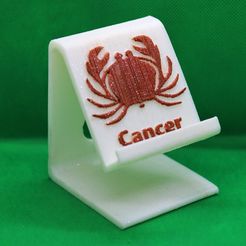 Cancer phonestand pic 1.jpg STL file Cancer Zodiac phone stand・3D print design to download