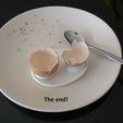 end_display_large.jpg Boiled Egg Server - Neatly holds both parts of a cut boiled egg while it's being eaten.