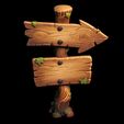 p1-Camera-1.jpg Cartoon Signpost 01- By LowPoly Mesh | PBR Textures