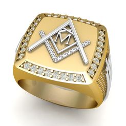 M 2.jpg STL-Datei M - LETTER SIGNET RING・Design für 3D-Drucker zum herunterladen