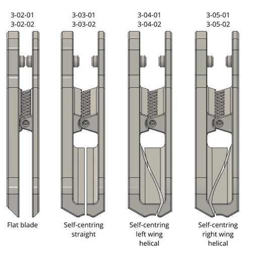 Guided-Clamps-Exploded-v1.jpeg Gabarit ajustable pour le fletching en tir à l'arc : Amélioration de la pince hélicoïdale