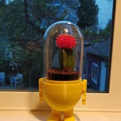 SpacePlanter.jpg Бесплатный STL файл Space Explorer Planter w/ Arms・Шаблон для 3D-печати для загрузки