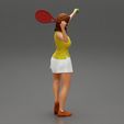 Girl-0003.jpg Woman playing tennis giving service throwing ball