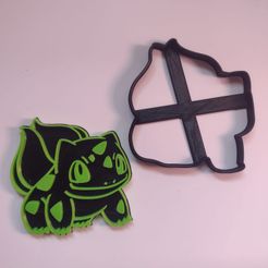 WhatsApp-Image-2021-08-16-at-14.13.27-(1).jpeg STL file Bulbasaur Cookie Cutter (2 parts) / Cortante de galleta de Bulbasaur (2 Parts)・3D printing template to download