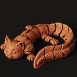 D14.25.jpg Flexi-Axolotl-Katze | Niedliche Gelenk-Kreatur | Hybrid-Fantasy-Spielzeug | Mehrfarbiges Flexi-Monster