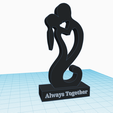 Lovers-statue-Always-Together-1.png Man Woman Kiss Sculpture, Love Statue, Forever Eternal Love Couple In Love, Always Together text