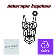 Sin título-1.png Polygonal Doberman Keychain