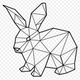 coelho.png Animals Geometric 2d - 34 Models Wall