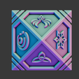 7.png Genshin Impact Würfel -- Kartenspiel -- TCG Genius Invokation -- 8 Elemente -- Sliced Print Ready