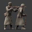 1.2328.jpg German Soldiers in a coat with mg 38 and 98k mauser rifel