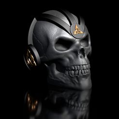 ShopA.jpg Modern-Celtic-Skull headphone holder STL-3D-Print-Model High-Polygon
