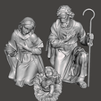 0.png Manger, birth, Christmas scene. Joseph, Mary and the child - MODEL 2