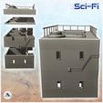 3.jpg Futuristic prison with armored doors and outdoor streetlights (19) - Future Sci-Fi SF Post apocalyptic Tabletop Scifi Wargaming Planetary exploration RPG Terrain