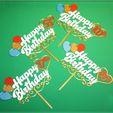 BirthdayCake10.jpg Happy 84th Birthday Cake Topper