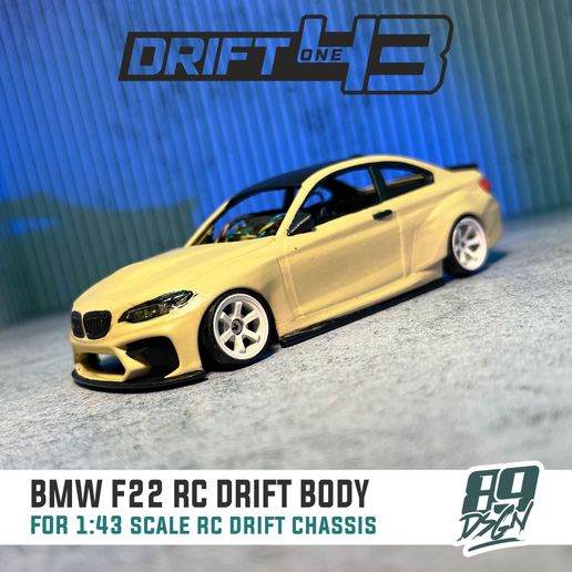 🚗 BMW F22 body for 1:43 scale rc drift chassis・ STL File for 3D ...