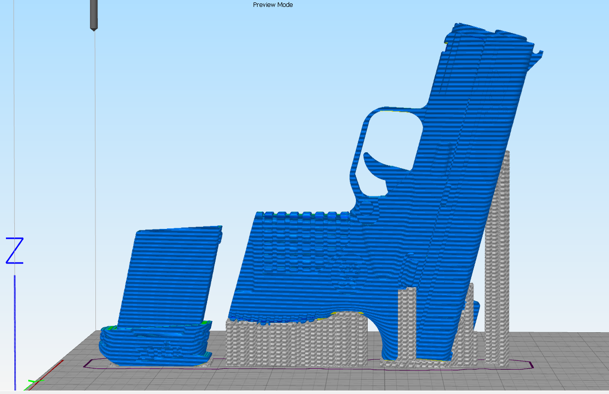 XDSR Slicer View.PNG STL file XDSR Rubber Band Gun・3D printing design to download, WW3D