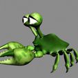 Green_Cartoon_Crab_2.jpg Cartoon Crab 3d Model