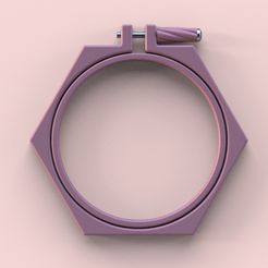 HEXA10CMS.jpg STL file HEXAGONAL EMBROIDERY FASTENER No. 10・3D printer design to download