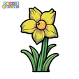 186_cutter.png SPRING DAFFODIL FLOWER COOKIE CUTTER MOLD