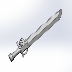 Falchion.PNG Fichier STL gratuit Épée lourde de guerrier gris・Design pour impression 3D à télécharger, Worldhopper
