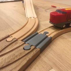 IMG_6572.jpg Fichier STL gratuit Piste de train en bois : Mini piste droite Homme Homme (Brio / Ikea ...)・Plan à télécharger et à imprimer en 3D