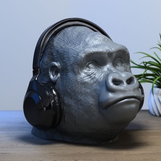 gorilla headphone stand Headset Stand Perfect Gamer Gift Sci-Fi Fans Gift gorilla Headphone Holder a30 (1)