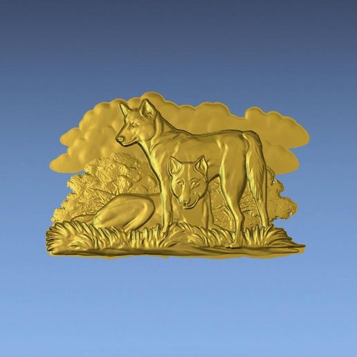 6.jpg AUSTRALIAN DINGOS 3D STL FILE