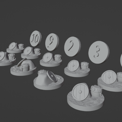DwarfTokens.png Jeu de jetons numérotés pour nains de fantaisie à l'échelle 28mm