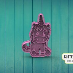 | CUTTERDESIGN 2 KE CUTER AKER Archivo STL Unicornio Unicorn Cookie Cutter M4・Modelo para descargar y imprimir en 3D