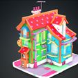 UV-1.jpg MAISON 5 HOUSE HOME CHILD CHILDREN'S PRESCHOOL TOY 3D MODEL KIDS TOWN KID Cartoon Building 5