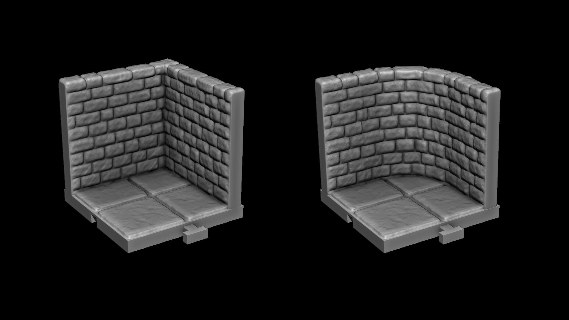 Download STL file Medieval modular dungeon tiles • 3D print design ・ Cults