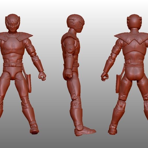 OBJ file Hasbro toys legacy toys power rangers dino thunder triassic ...