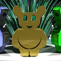 Teddy.jpg Free 3D file BunnyKeychain・3D print design to download