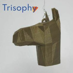 InShot_20201216_112750682_2.jpg STL-Datei Low poly llama (Head and pendant head version) kostenlos・Design für 3D-Drucker zum herunterladen, Trisophy