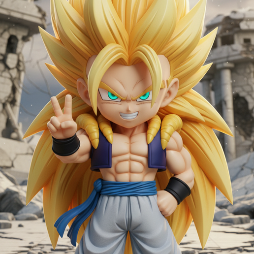 💥 Gotenks Super Saiyan 3 (SSJ3) | Dragon Ball Z (STL)・ STL File