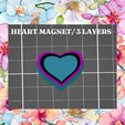 1.png Heart -multi-layered / love decor / wall decor/ Magnet