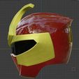 kabuto-raiger-3d-printable-helmet-3d-model-stl-1.jpg Hurricanger Tsunonin Horned Ninja Kabuto Raiger fully wearable cosplay helmet 3D printable STL file