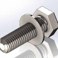 Screenshot_2.png Free STL file Screw M8*1.25 with washer・3D printable design to download