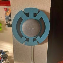 blc-gh.jpg STL file Blue Lantern Corps google home wall mount・3D printing template to download, DrednawPrinting