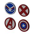 logos-coins-06.JPG Superhero logos and coins 3D print model