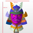 111.png Samurai Kabuto Helmet Japanese Warior 3D print model