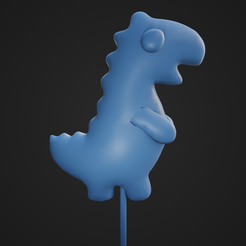 Trex_1.png Archivo STL Dibujos animados Puffy TRex・Idea de impresión 3D para descargar