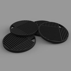 Render-01.jpg Файл STL Bottom's Up Coaster 011B・Идея 3D-печати для скачивания, PrintingSupports