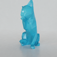 05.png STL file Low poly sitting cat・3D print design to download