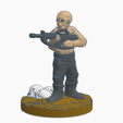 Starving-M4.png STL file Wastelander With Assault Rifle・3D printable model to download
